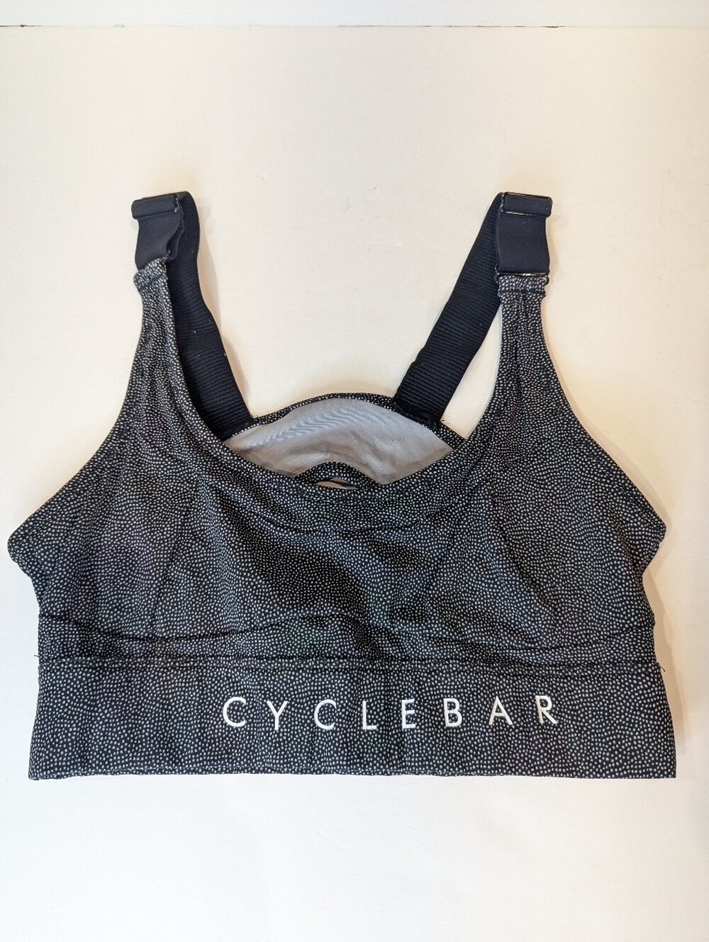 Varley Cyclebar Black And White Polka Dot Sports Bra Size M